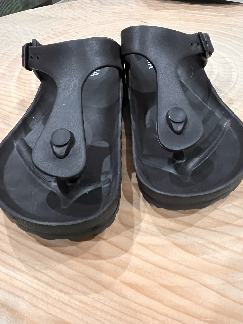 MIA Zen Matte Black Toe-Post Sandals Slides Sz 9 - Picture 5 of 7